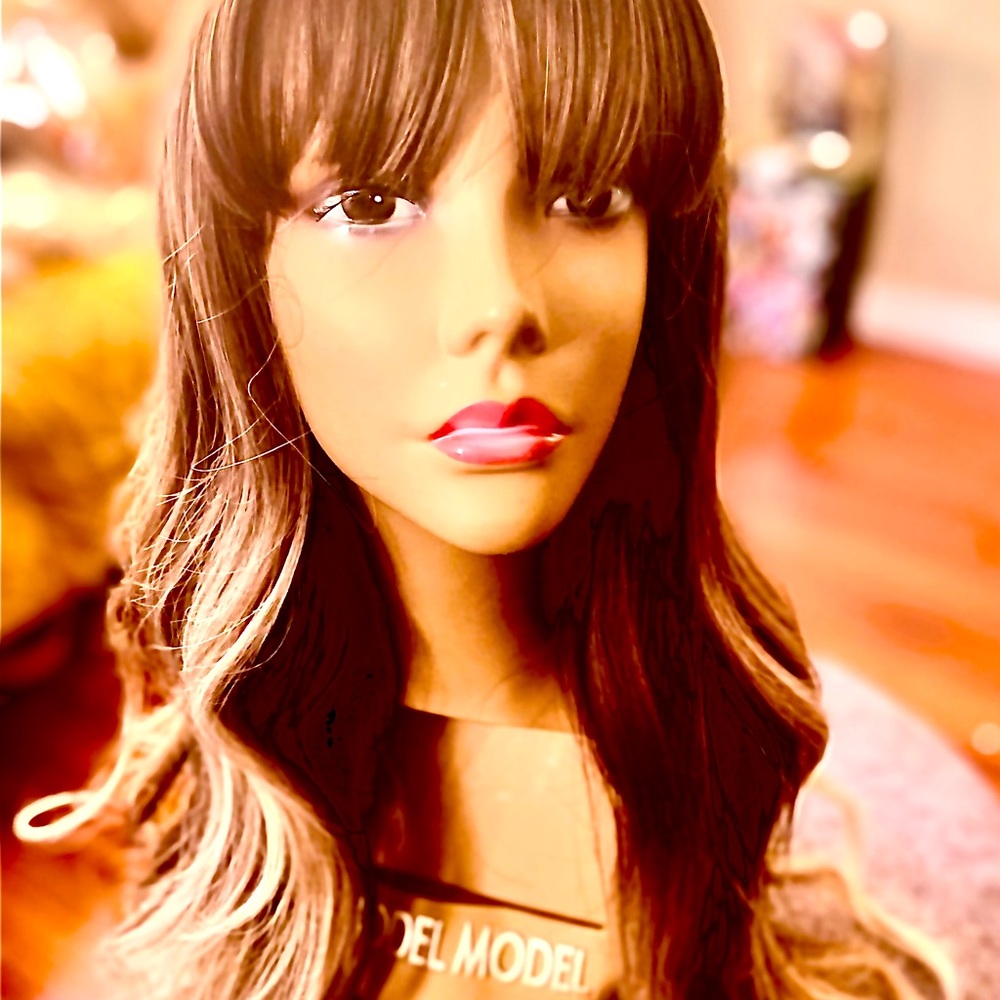 Beautiful wigs, ombré brown and blonde wig, lacefront, natural wig